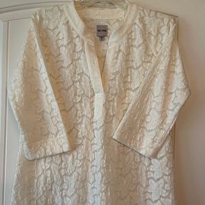 Nic & Zoe floral size M blouse white